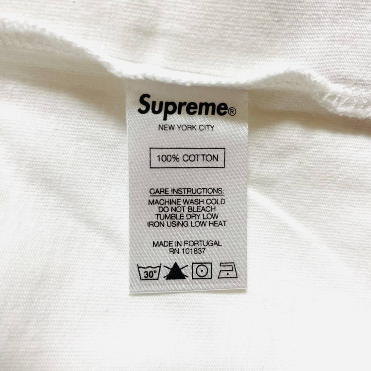 Supreme Intarsia Spellout S/S Top Tee White Red S 21ss 2021年 白