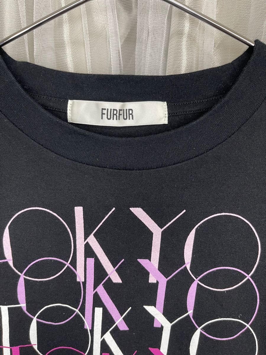 FURFUR ファーファー 日本製 テールカットTシャツ ブラック