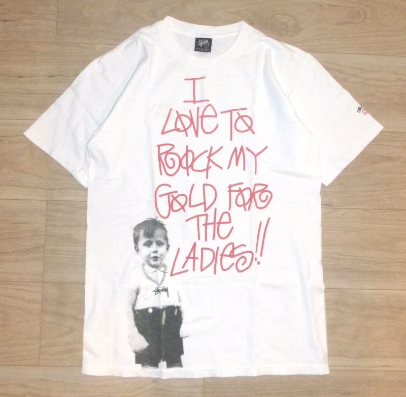USED送料込 STUSSY キッズフォト プリント Tシャツ ” ROCK MY USED送料込 STUSSY キッズフォト プリント Tシャツ ” ROCK MY