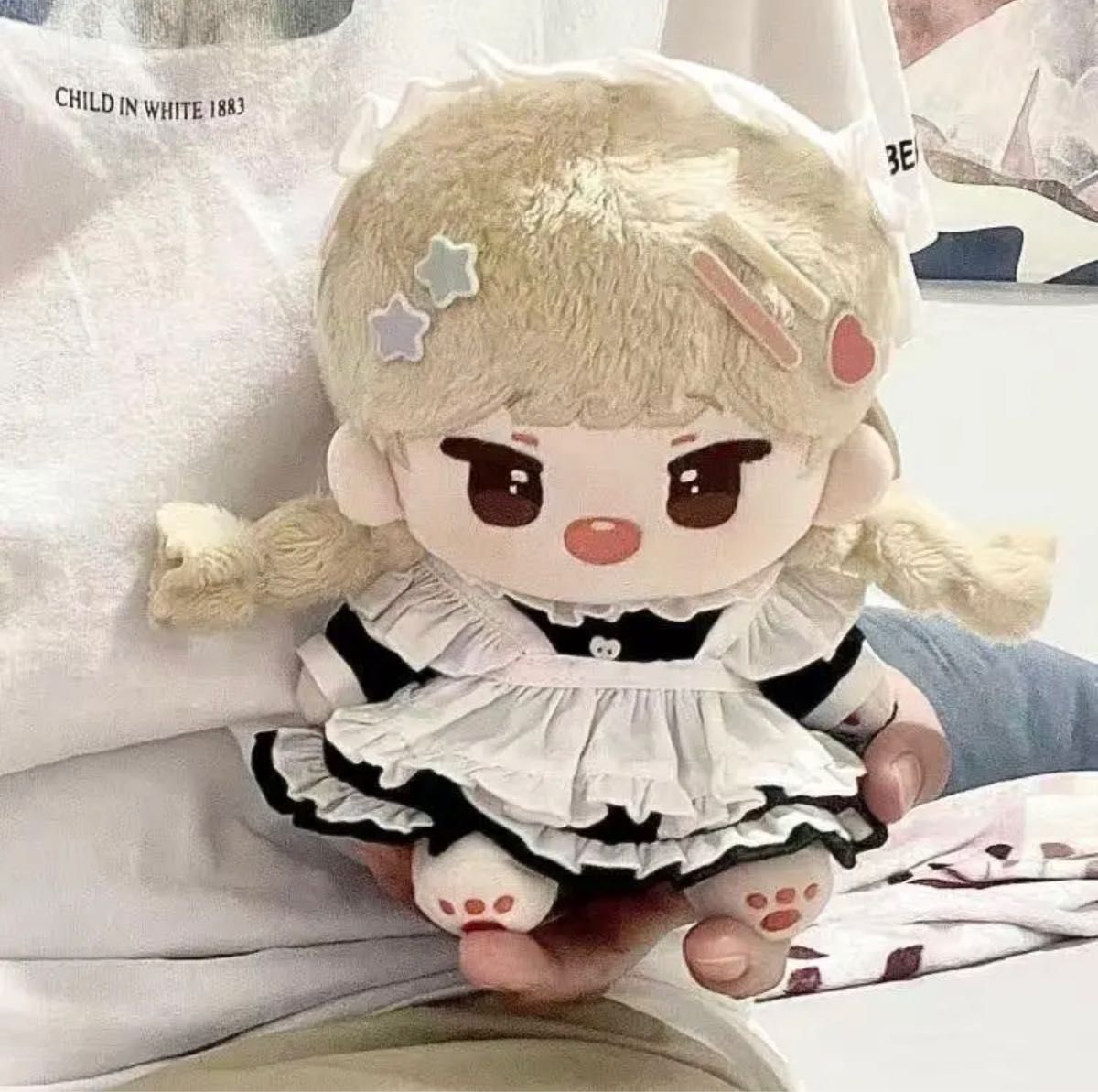 3点セット 着せ替え メイド服 ぬいぐるみ服 20cm 激カワ 推し活 ドレス