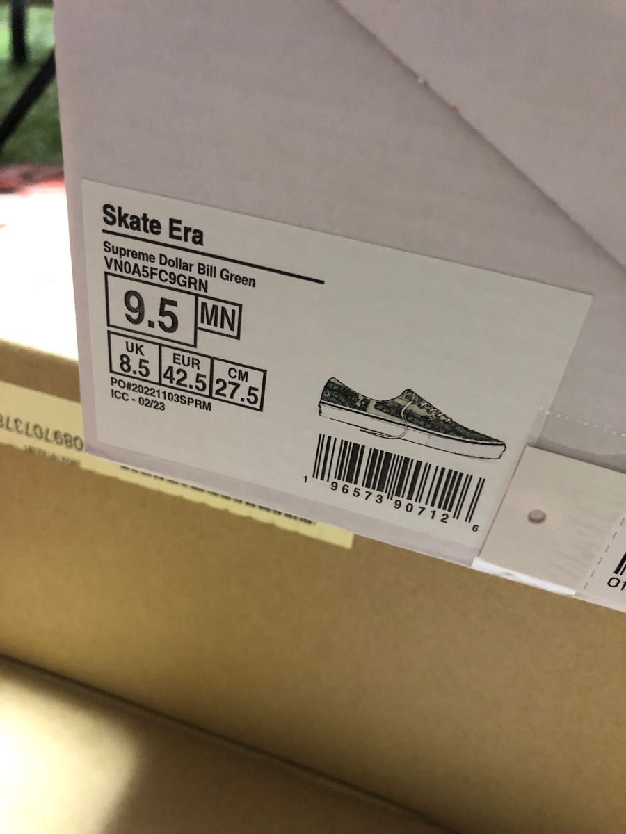 Supreme Vans Dollar Era 27.5cm  US9.5 新品　未使用　送料無料　バンズ　シュプリーム