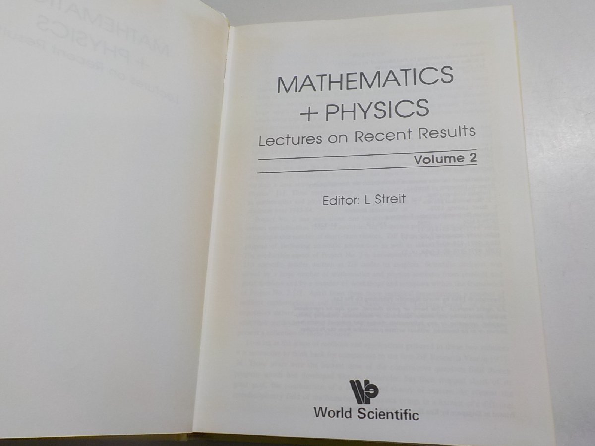 B1158◆Mathematics + Physics: Lectures on Recent Results Volume2(ク）の画像2
