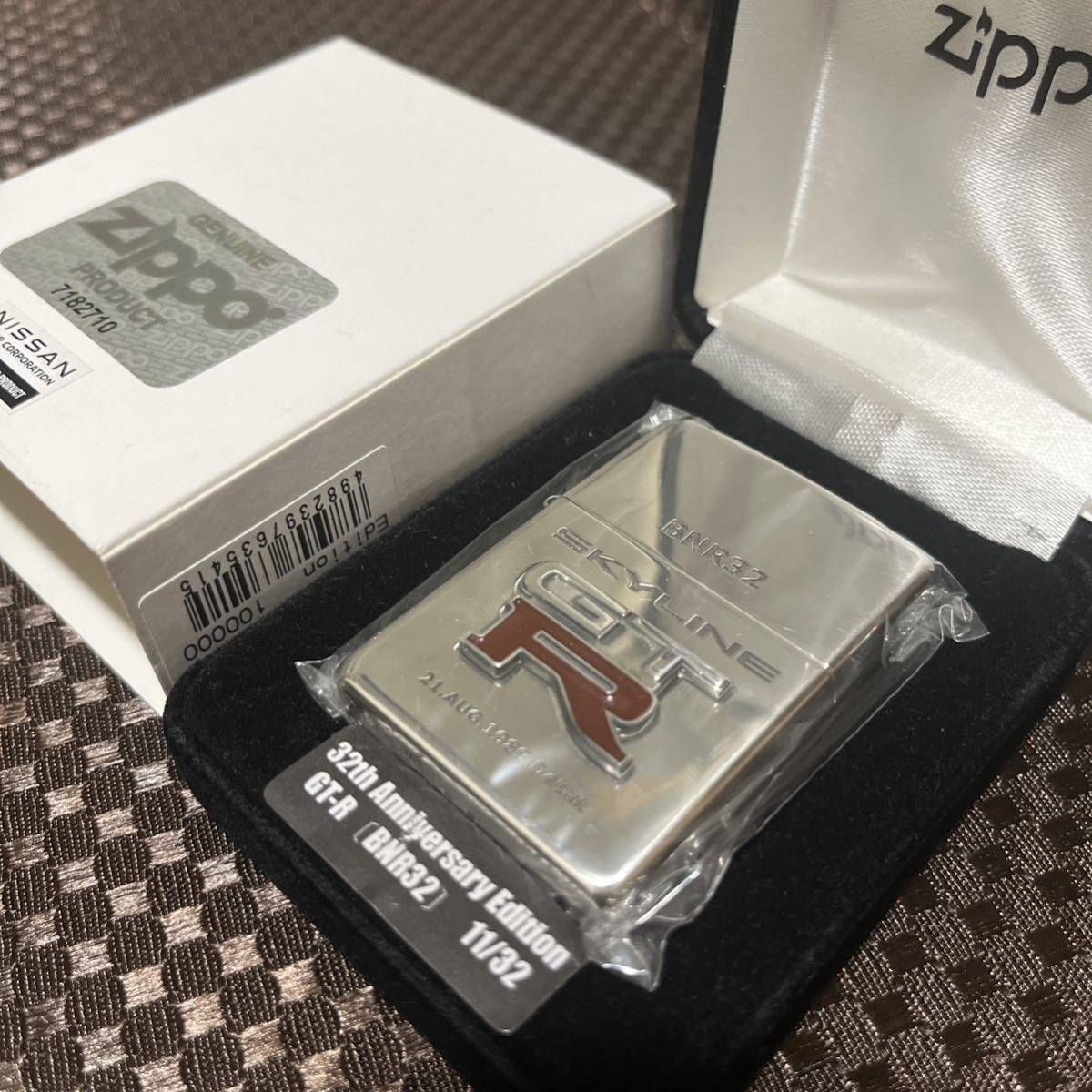 世界32個生産 純銀ジッポ GTR SKYLINE BNR32 ZIPPO スカイライン32周年記念モデル 特別限定品 激レアジッポ シリアルナンバー 11/32