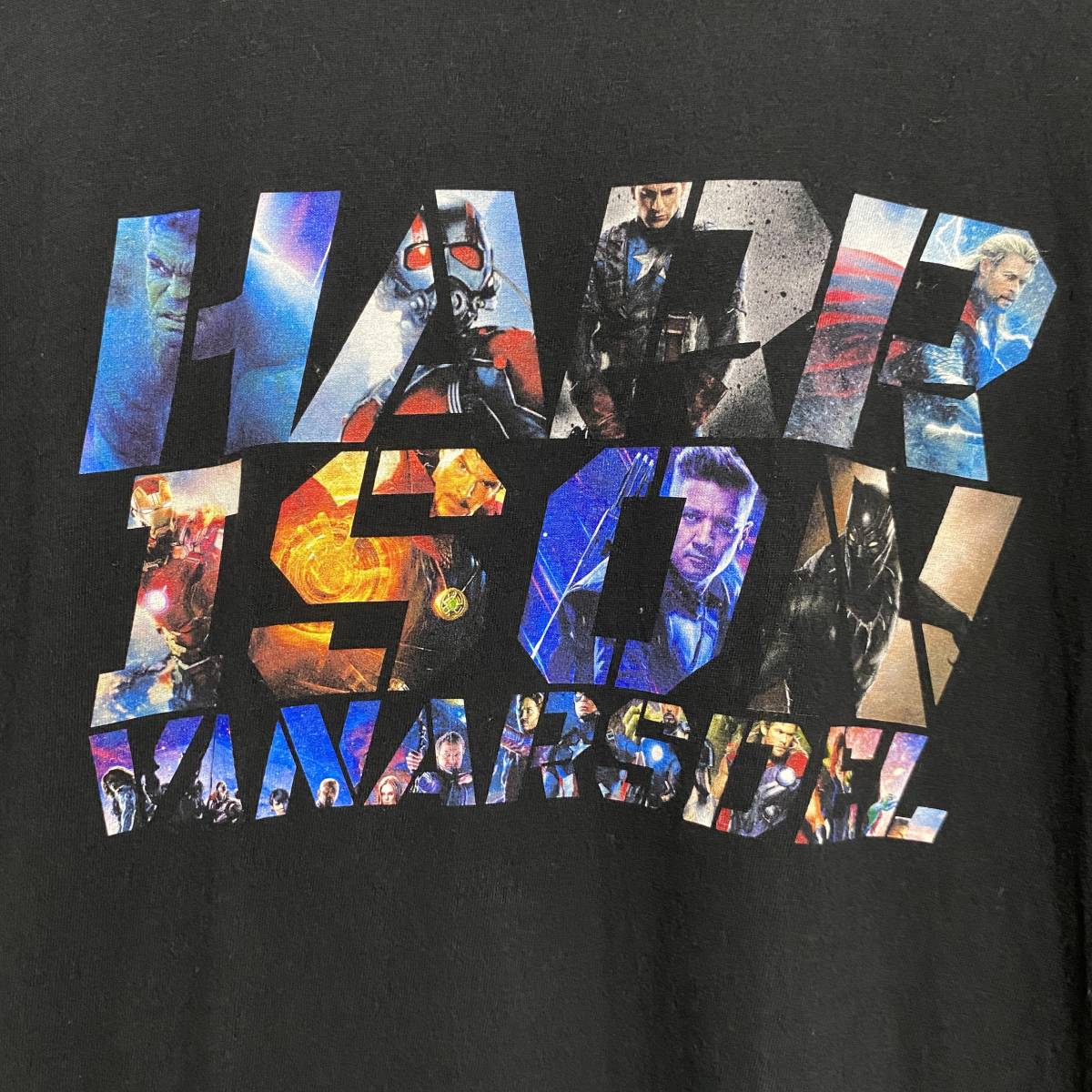 アメリカ古着　アベンジャーズ　実写　映画　半袖Tシャツ　ハルク　マイティー・ソー　Mサイズ　コットン　【J638】