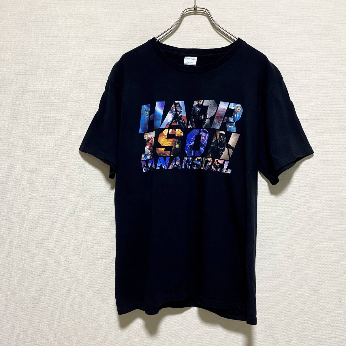 アメリカ古着　アベンジャーズ　実写　映画　半袖Tシャツ　ハルク　マイティー・ソー　Mサイズ　コットン　【J638】