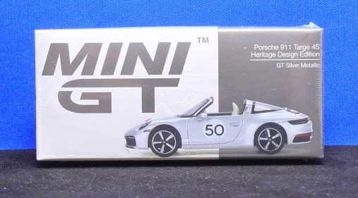1/64 MINI-GT Porsche ポルシェ 911 タルガ 4S ヘリテージデザインエディション GTシルバーメタリック (左ハンドル)【507】の画像2