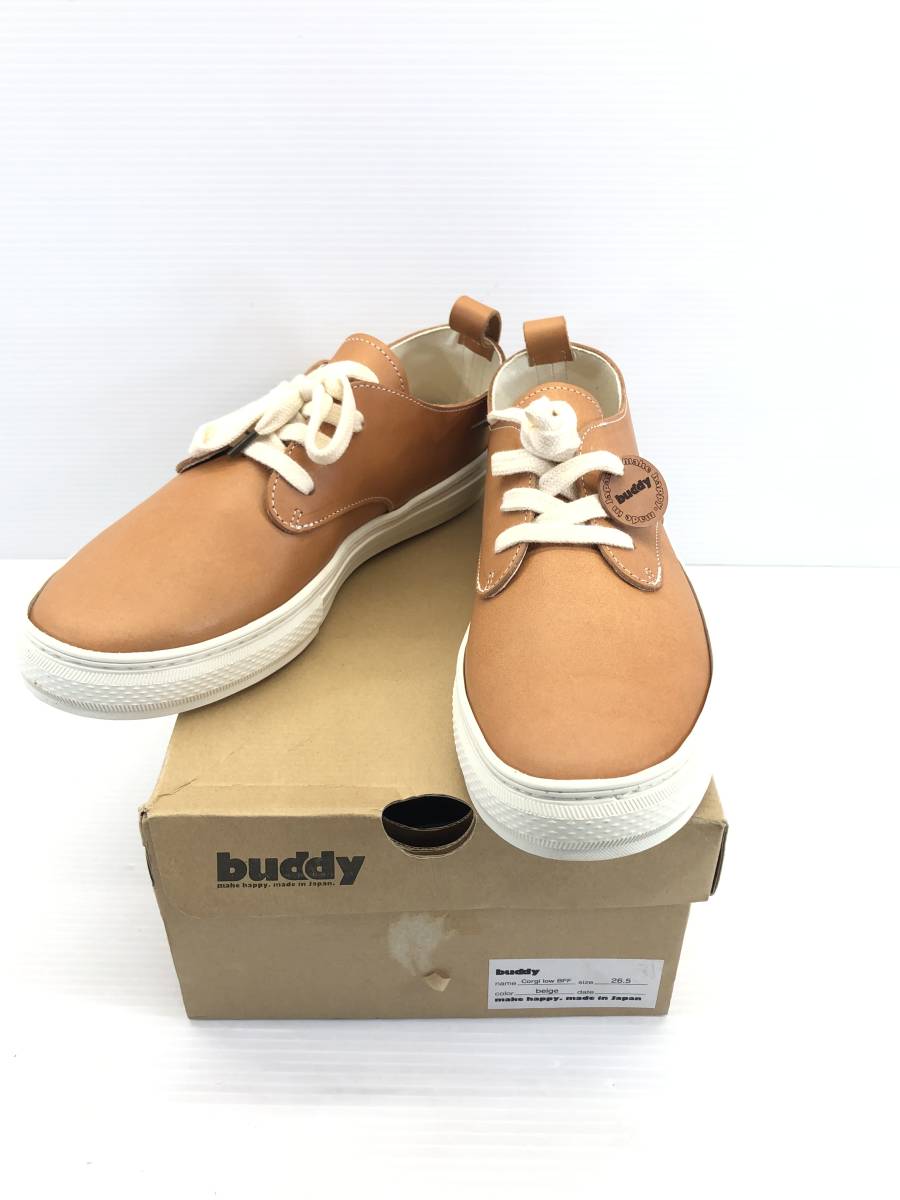 □buddy/バディ Corgi low BFF コーギ レザー ローカットスニーカー 26.5cm 未使用品□_画像1