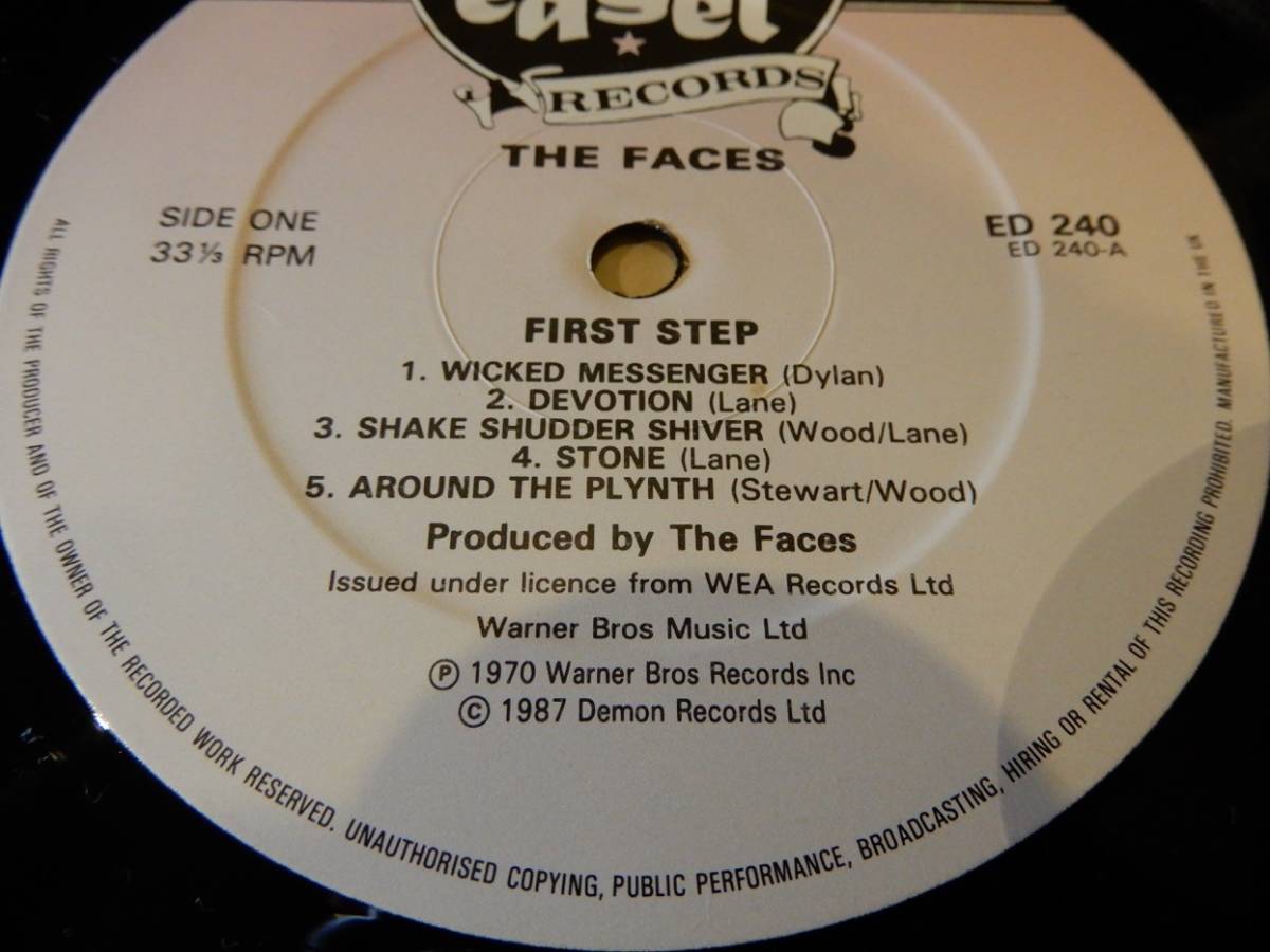 【LP】送料510円）Faces「First Step」1970作品、1987盤、Rod Stewart、Ron Wood、Kenny Jones、Ronnie Lane、Ian McLagan_画像5