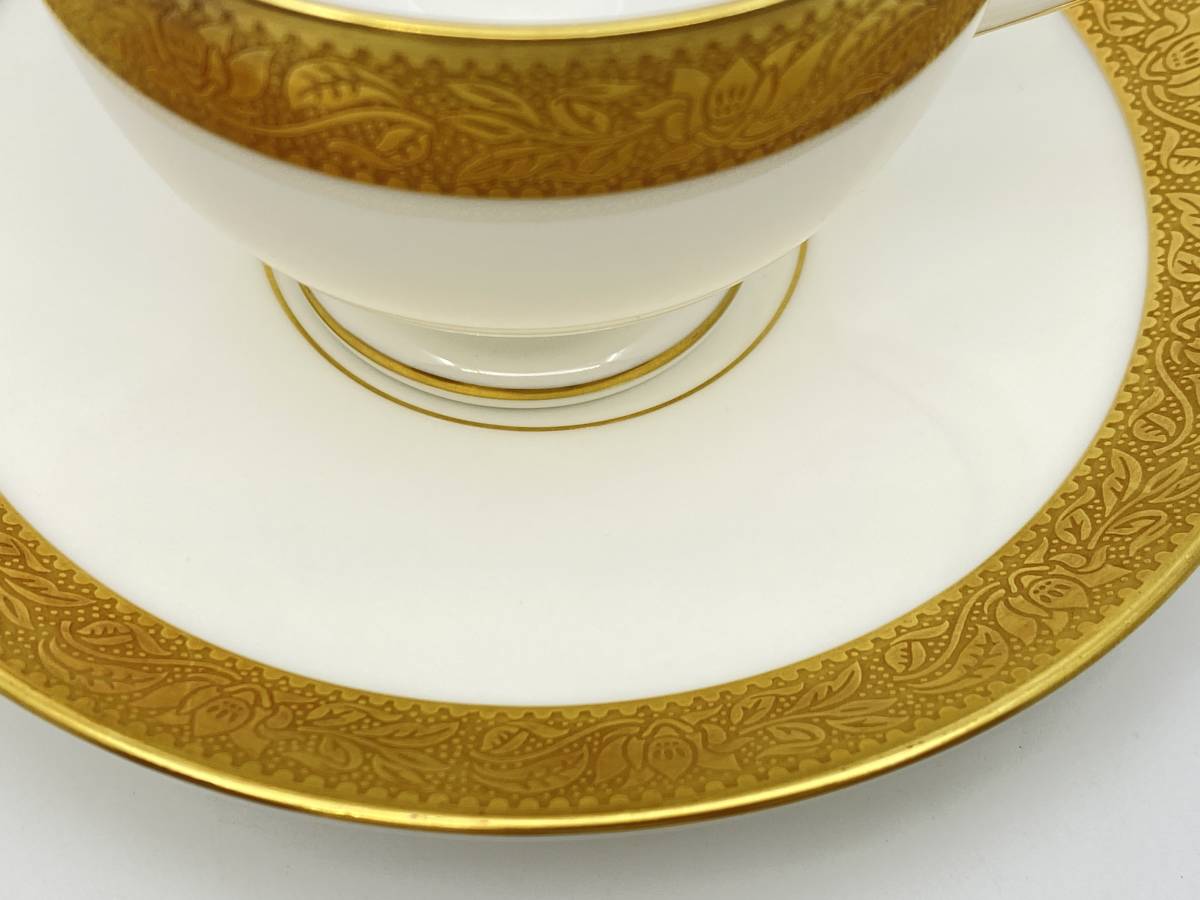 ＊レア＊ WEDGWOOD ウェッジウッド ＊RARE＊ ASCOT Gold Brim Tea Cup & Saucer アスコットゴールドブリム ティーカップ＆ソーサー *L393_画像5