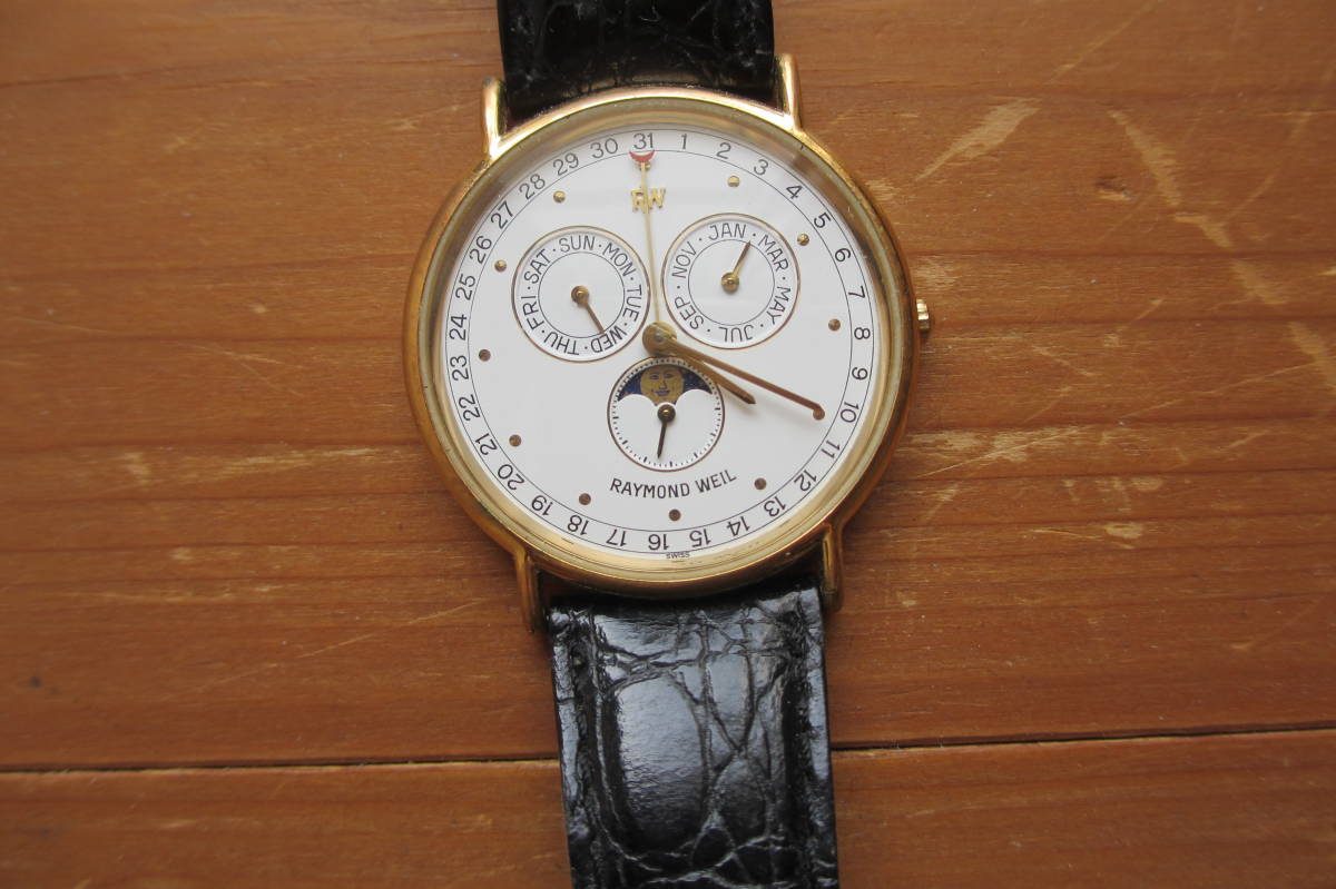 レイモンド ウィル Ref 5483 ムーンフェイズ トリプルカレンダー Raymond Weil Mens Quartz Triple Date Moon Phase Watch 5483 の画像2