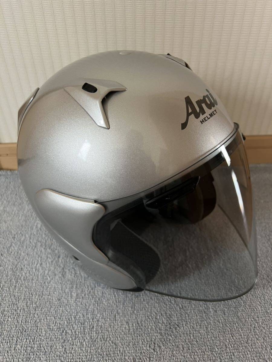 Arai ARAI SZ-G open face helmet alumina silver size M(57.58cm)