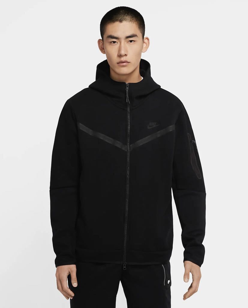 ☆新品 国内正規品 NIKE TECH FLEECE セットアップ CU4490-010 CU4496-010 Lサイズ ナイキ テックフリース  パーカー パンツ BLACK ブラック