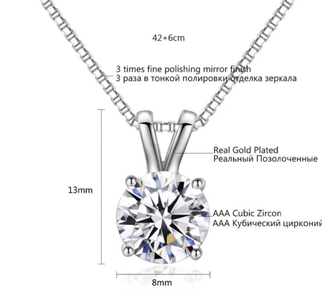 CZ（キュービックジルコニア）ダイヤモンド　２ct　直径8mm   シルバー９２５