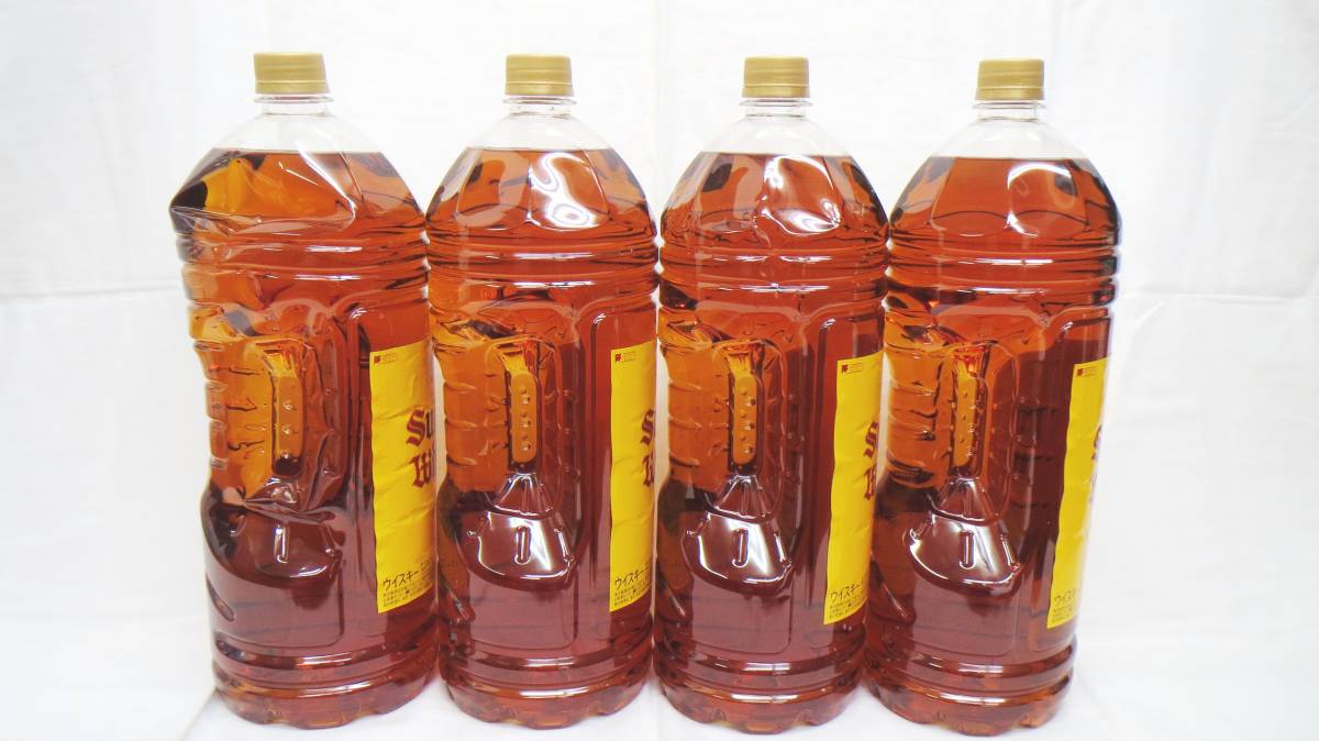 ♪G64611:SUNTORY サントリー ウィスキー 角 角瓶 4L 4000ml 40% 4本