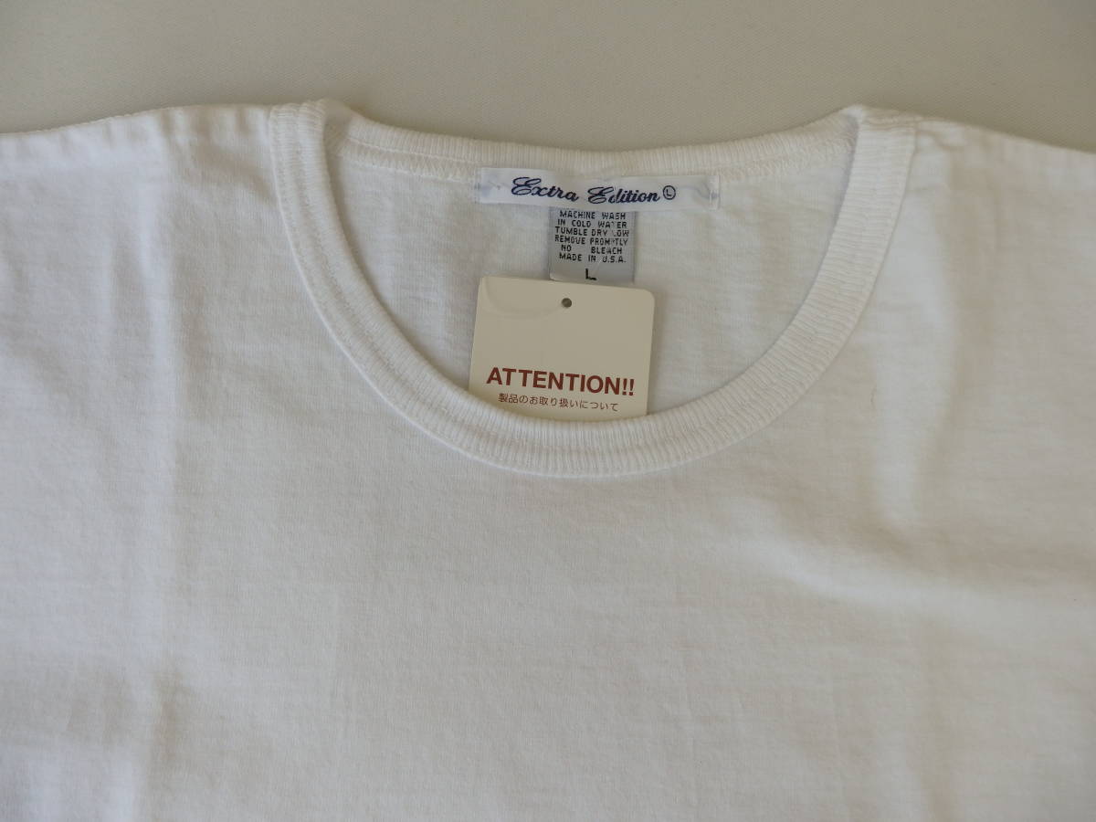 新品UNITED ARROWS　Extra Edition(ユナイテッドアローズ エクストラエディション)刺繍半袖ポケットTシャツ COL/white SIZE/L　_画像4