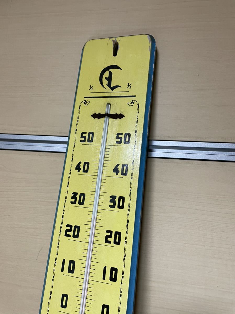 23A06-91N:昭和レトロ　木製温度計(全長90cm)　大日本製薬株式会社　アンプロール水溶散　アンプロールVP　レトロポップ_画像5