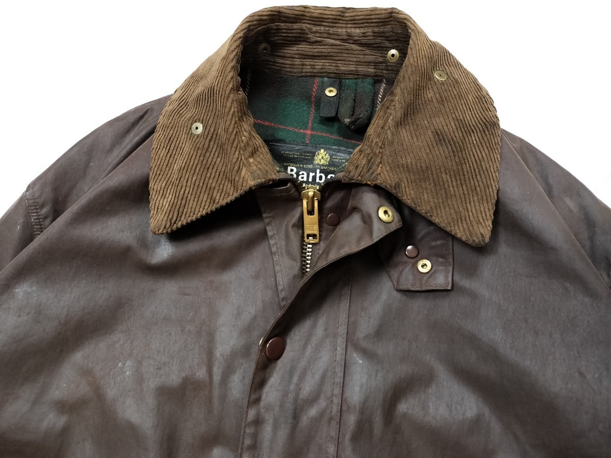 80s 1crest Barbour northumbria c46 ブラウン バブアー ノーザン