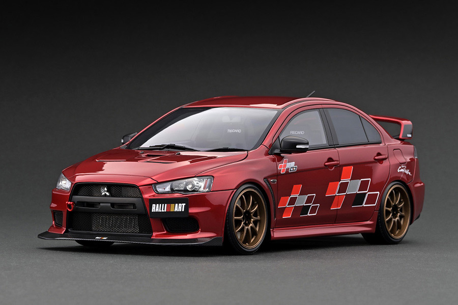 * new goods outer box unopened WEB limitation ignition model Mitsubishi Lancer Evolution X (CZ4A) Red Metallic With Engine IG3211 limitation 60 piece *