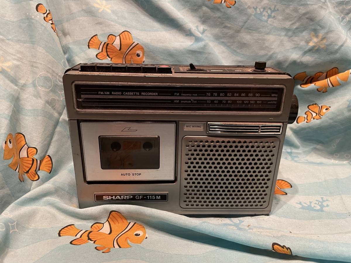 ジャンク　ラジカセ　ラジオ付テープレコーダー　GF-115M _画像1