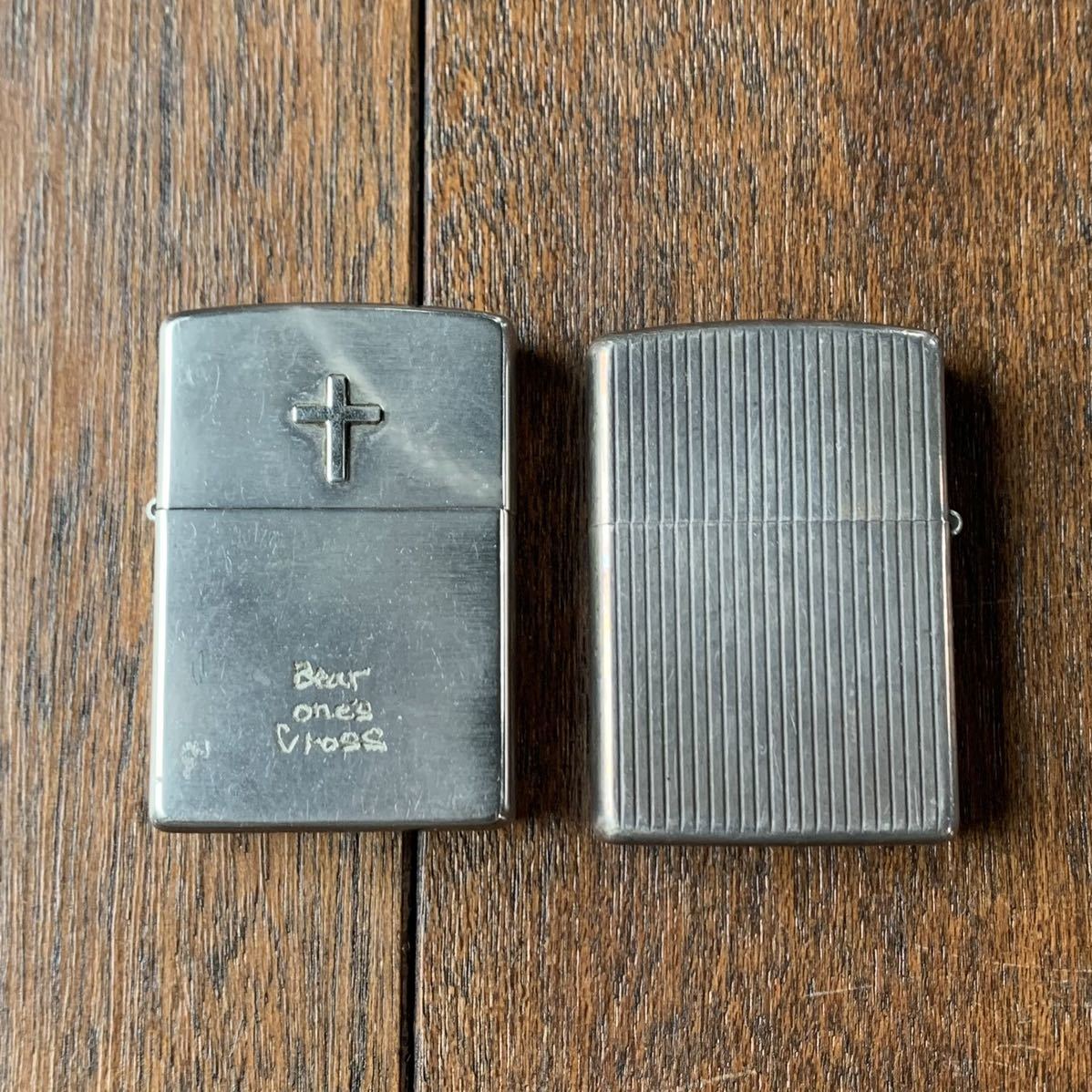 当時物 古い ZIPPO ジッポー オイルライター 2個セット 昔 ライター 煙草 たばこ 喫煙具 ジッポ ビンテージ 