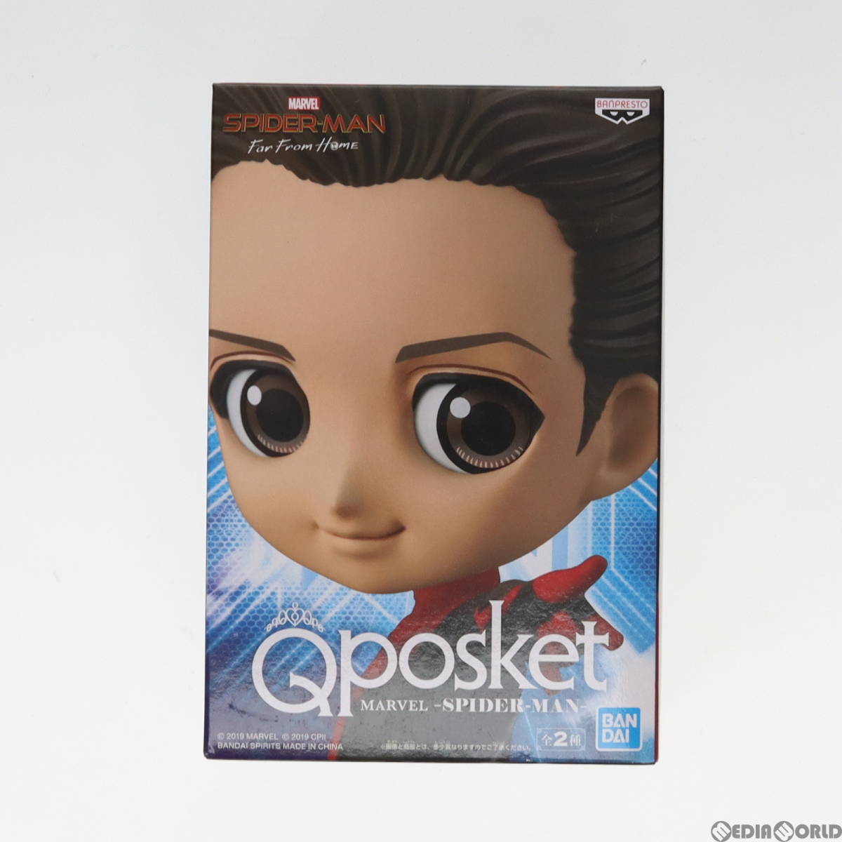 【中古】[FIG]スパイダーマン(素顔) Q posket-SPIDER-MAN- スパイダーマン:ファー・フロム・ホーム フィギュア プライズ(39527) バンプレス_画像2