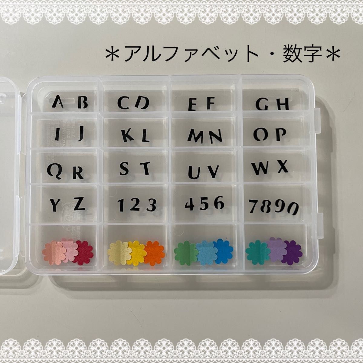 ◆クラフトパンチ◆素材・アルバム◆アルファベット・大文字・数字◆ミニケース付き