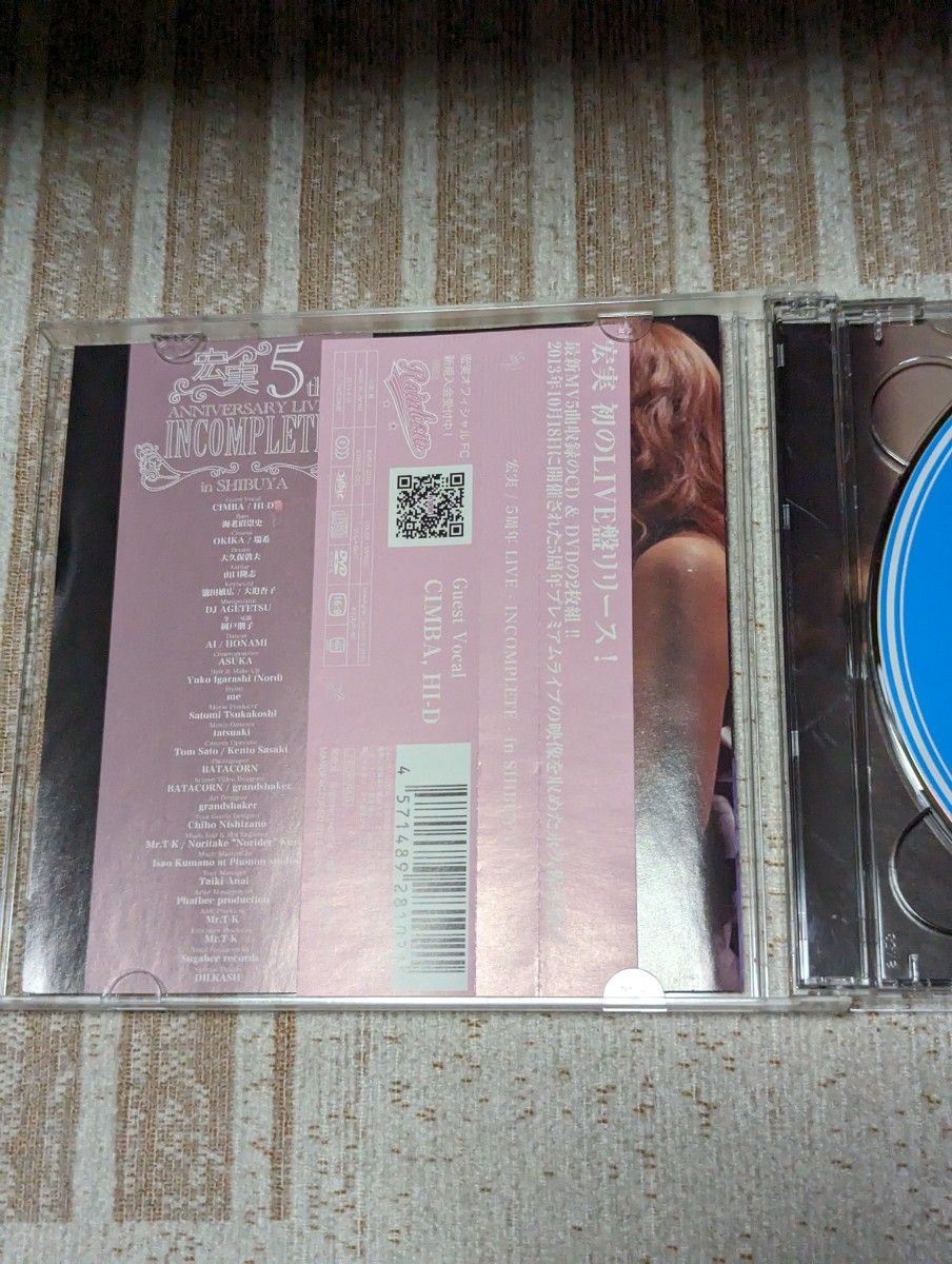 5周年 LIVE -INCOMPLETE- in SHIBUYA [CD+DVD] [Audio CD] 宏実