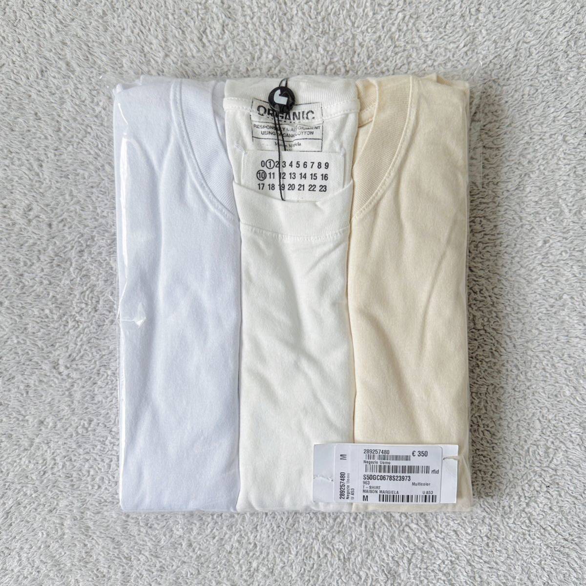 メゾン・マルジェラ Tシャツ3枚パック SHADES OF WHITE M MAISON