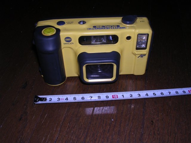 ■WeatherMatic DUAL35 MINOLTA 防水水中35mmフィルムカメラ フィルム装填/シャッター/ストロボ動作確認品(確証写真提示)JUNK扱い