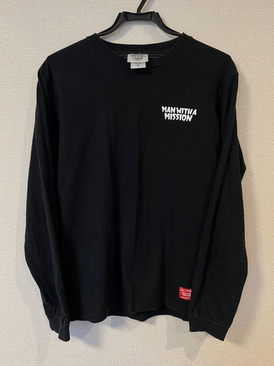 MAN WITH A MISSION マンウィズ ロンT ロゴ 黒 ブラック 長袖 M MAN WITH A MISSION マンウィズ ロンT ロゴ 黒 ブラック 長袖 M