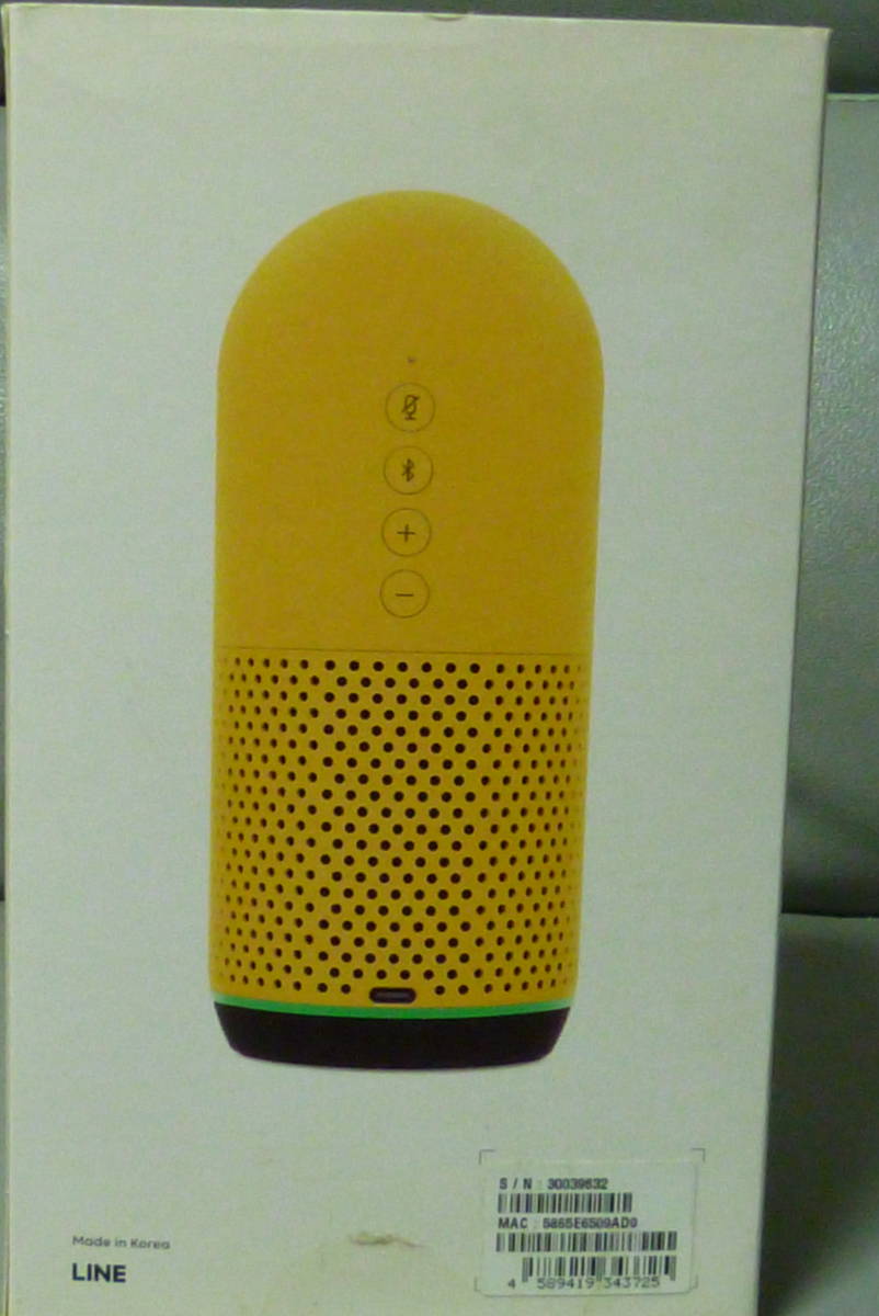  used beautiful goods LINE Clova Friends yellow Bluetooth WiFi Smart speaker electrification has confirmed 