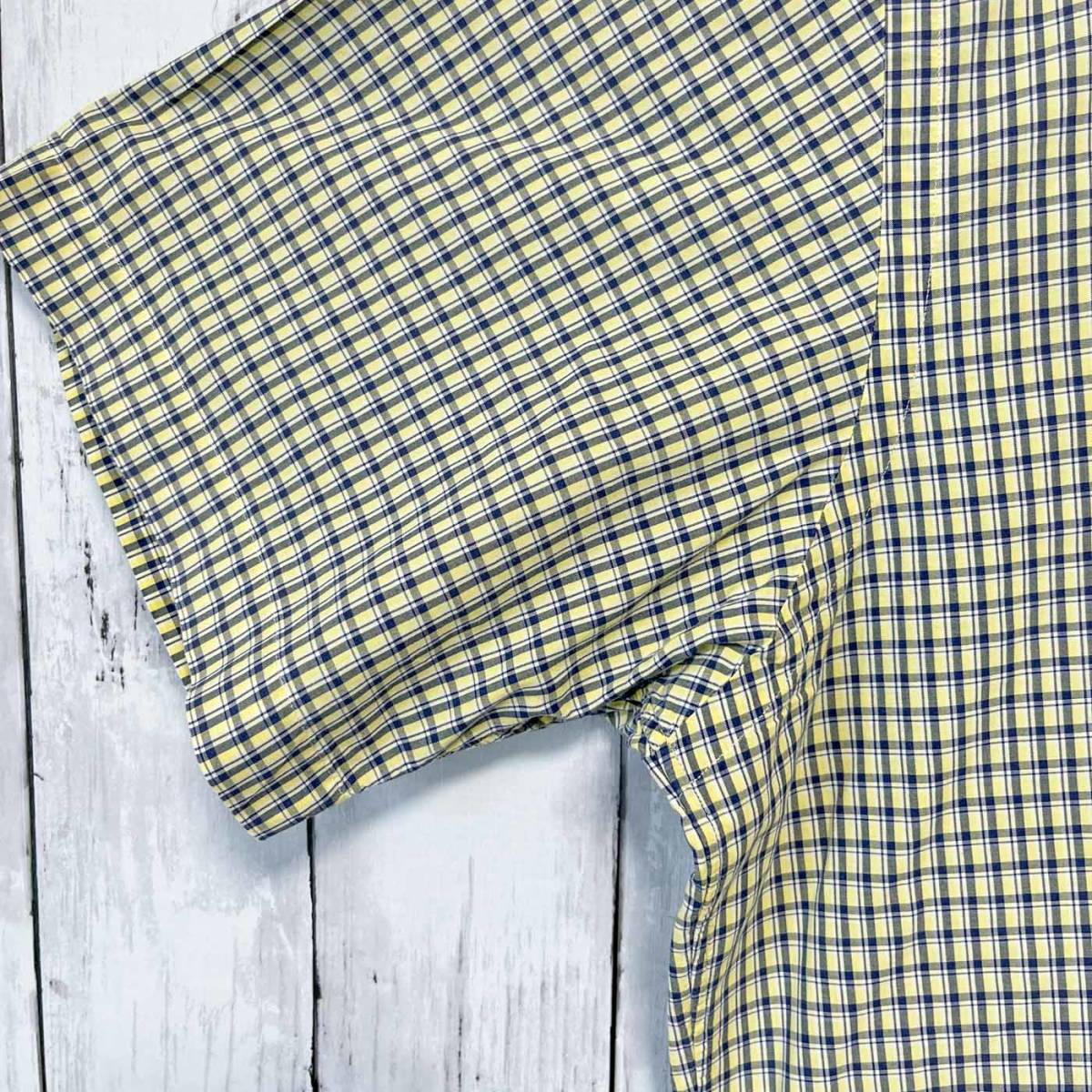 ラルフローレン Ralph Lauren BLAKE チェックシャツ 半袖シャツ メンズ ワンポイント コットン100% Lサイズ 3‐430_画像6
