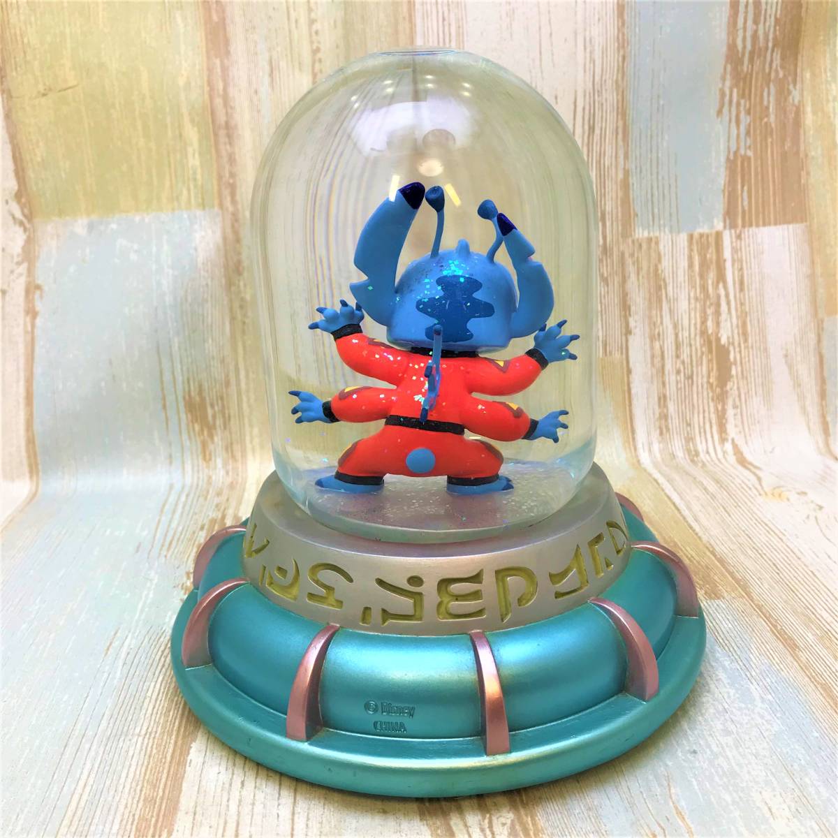 レア★リロ＆スティッチ Lilo & Stitch 飛行船 UFO 乗り物 スノーグローブ スノードーム スノードーム フィギュア★Disney ディズニー TDL_画像6