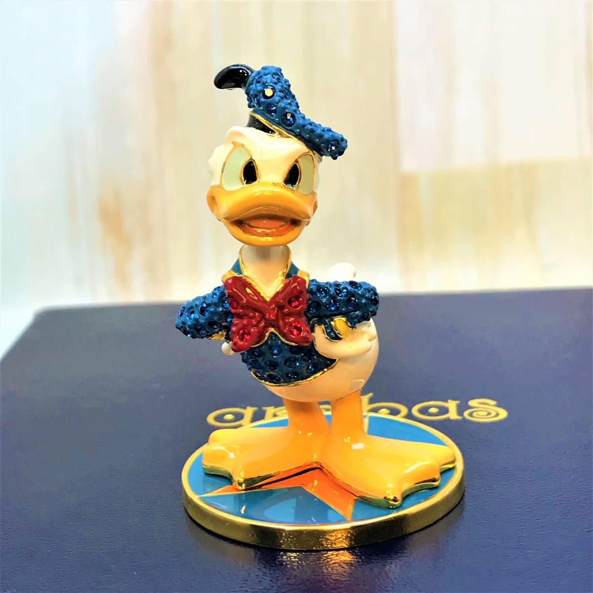 レア★ドナルドダック フィギュア Donald Duck アリバス・ブラザーズ スワロフスキー 金属製★ディズニー Disney TDL シンデレラ城_画像3