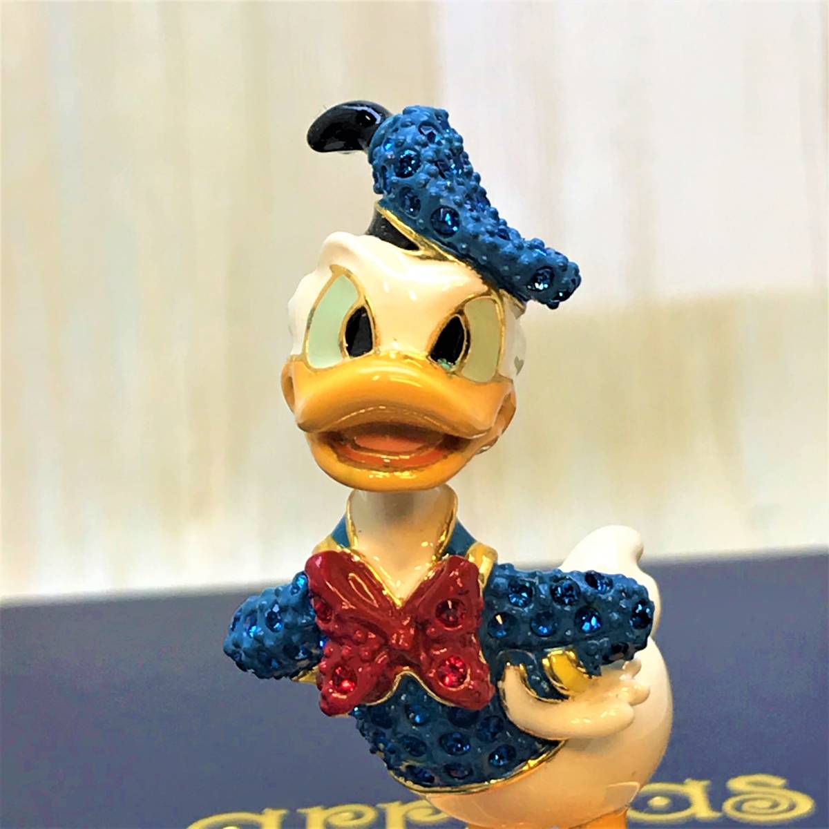 レア★ドナルドダック フィギュア Donald Duck アリバス・ブラザーズ スワロフスキー 金属製★ディズニー Disney TDL シンデレラ城