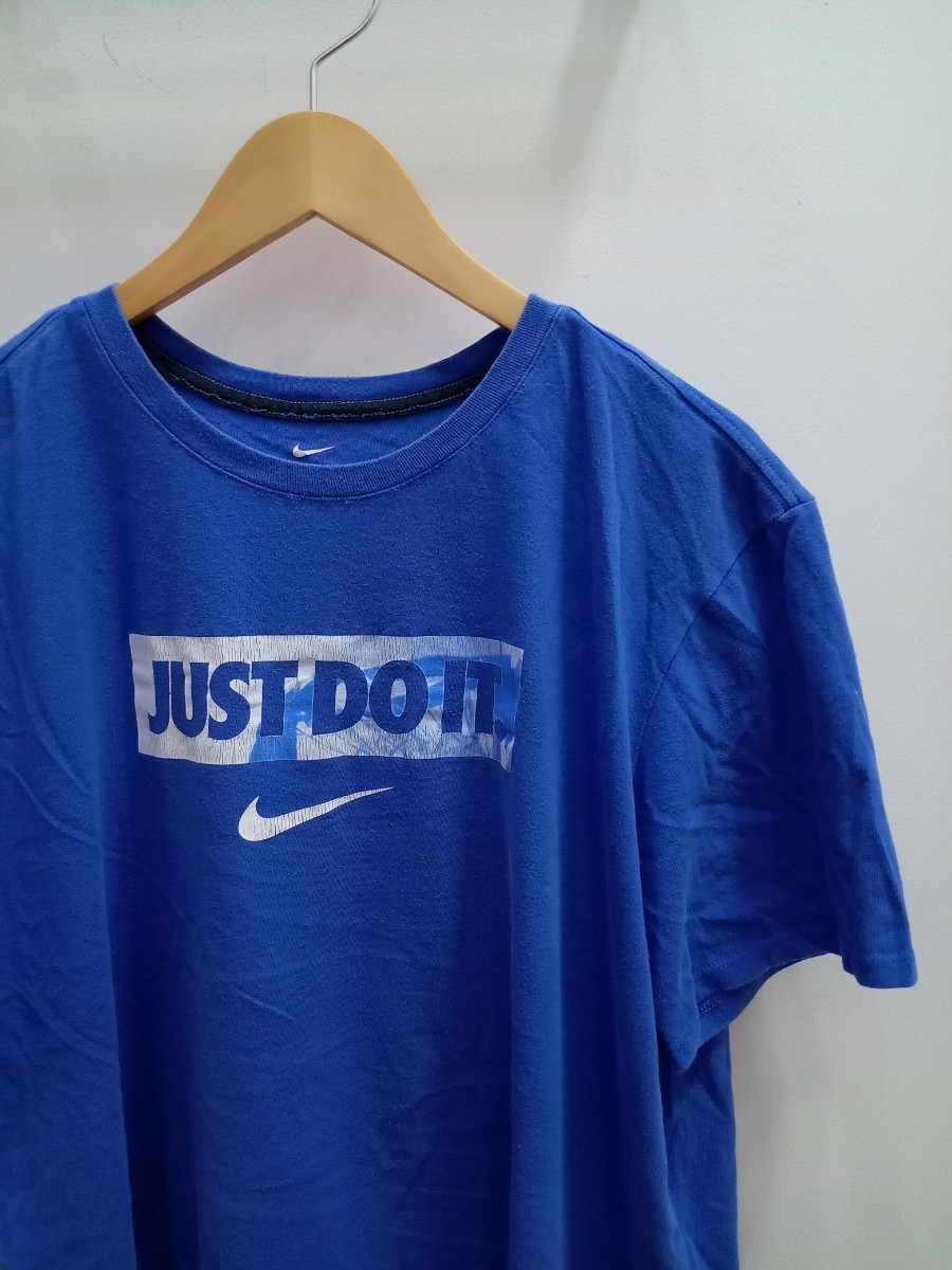 ★E034 US古着 NIKE 半袖Tシャツ カラーTシャツ サイズXL 青系 _画像1