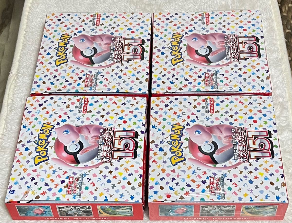 ポケモンカード151 BOX 3箱シュリンク付き　1箱シュリンク無し　合計4箱セット　新品未開封品