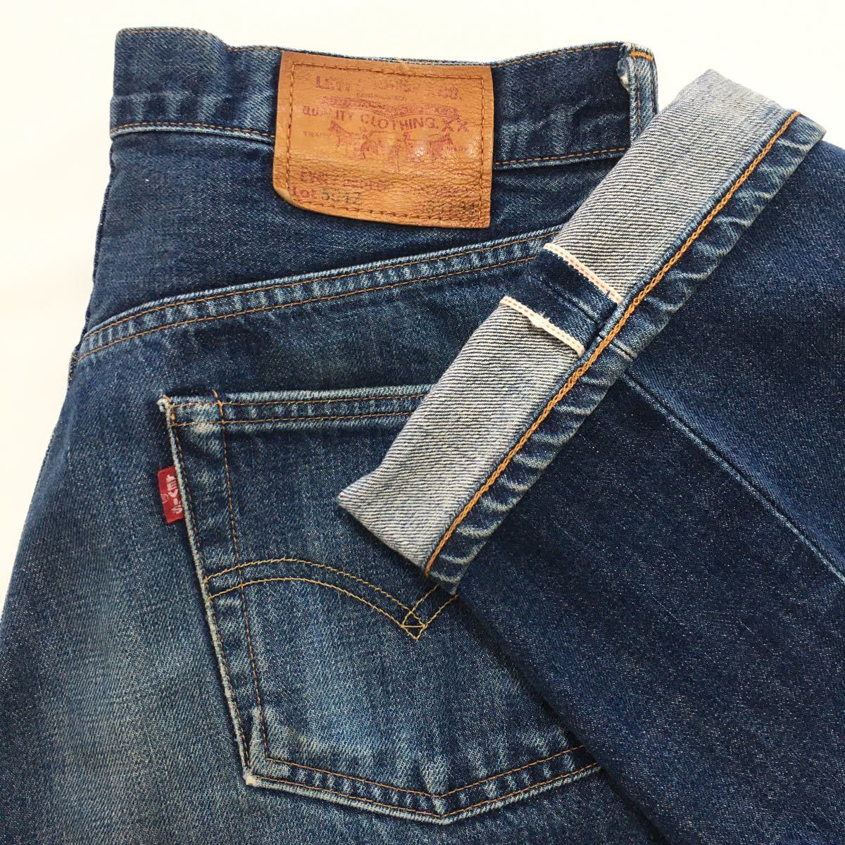 希少!Levi''sリーバイス504Z-XX☆ヴィンテージ復刻33☆赤耳BIGEデニムジーンズ☆ビッグEストレートジーンズ日本製☆501XX66モデル好きにも