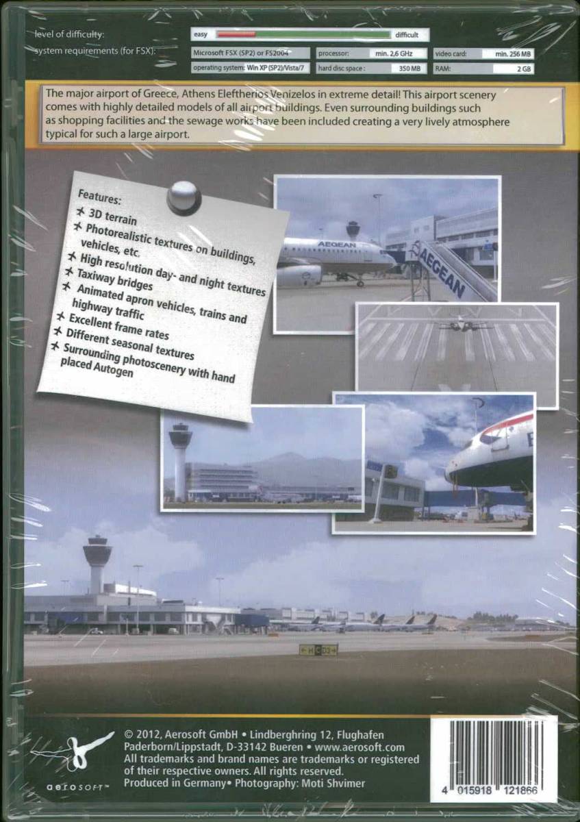 新品 Mega Airport Athens X (FSX/FS2004) アテネ エレフテリオス・ヴェニゼロス国際空港 アドオンソフト_画像2