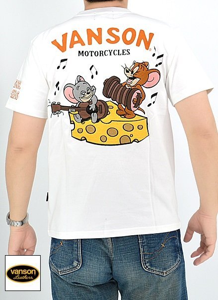 独特の上品 vanson×TOM＆JERRYコラボ 天竺半袖Tシャツ◇vanson