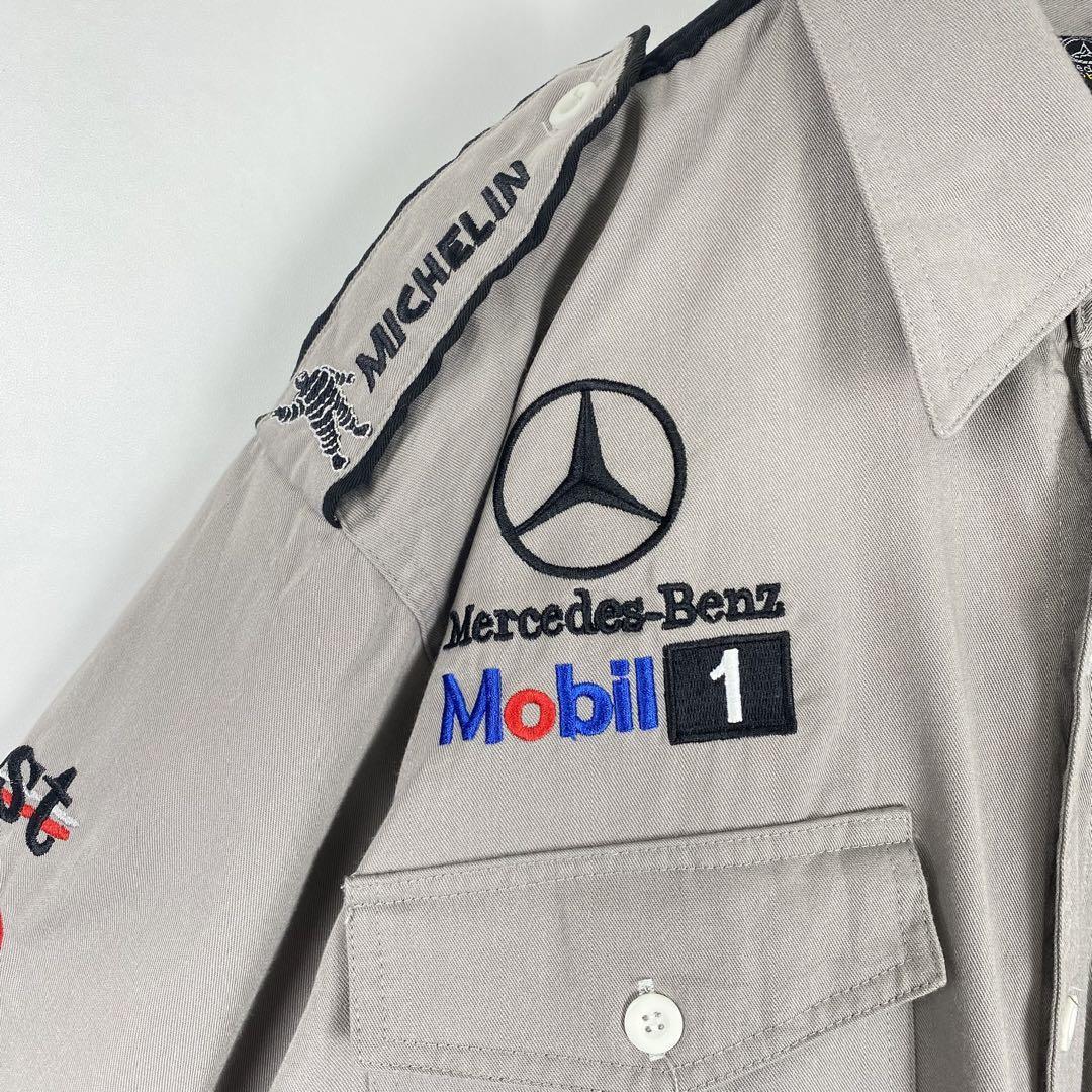 豪華刺繍 メルセデスベンツ レーシング ワークシャツ F1 ワッペン