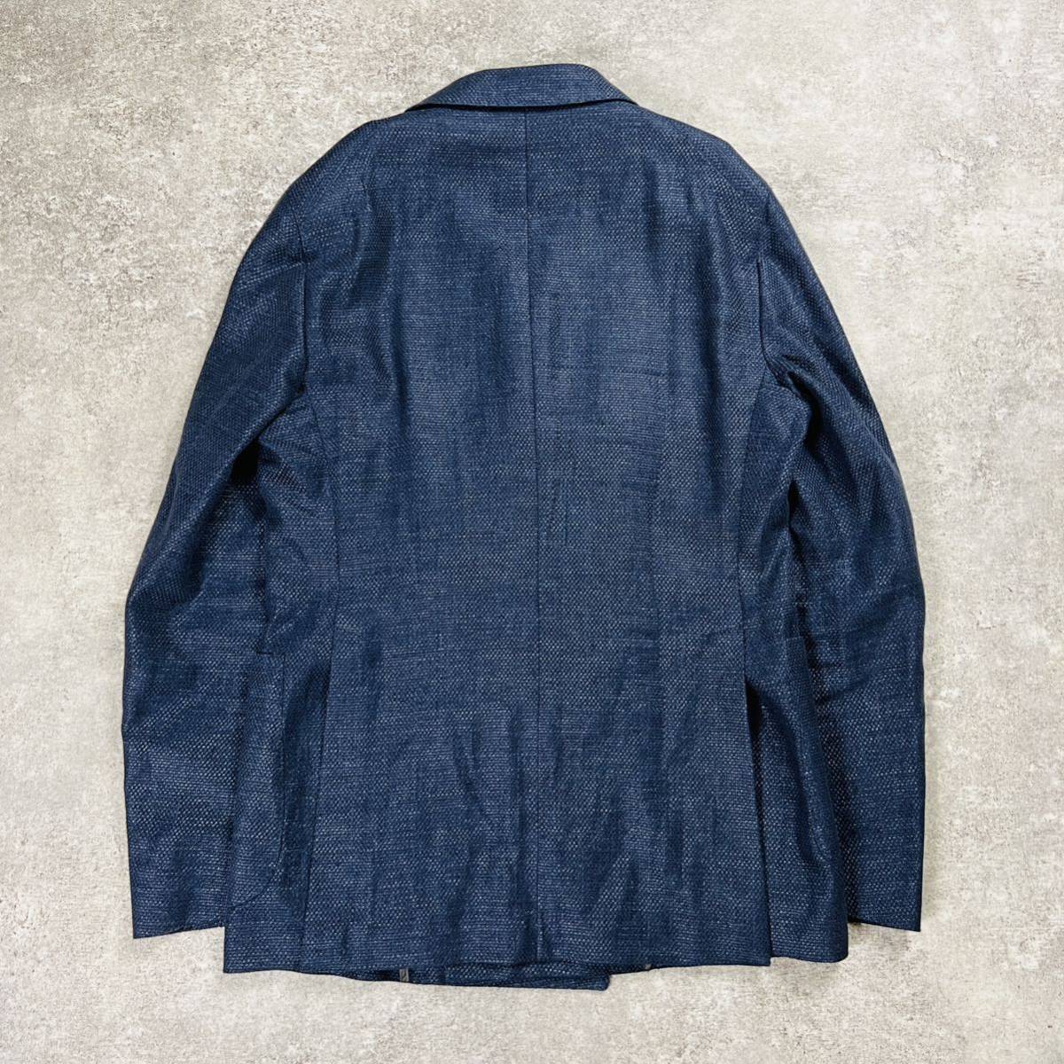 美品 TAGLIATORE タリアトーレ ダブルジャケット 綿麻 リネン混 春夏