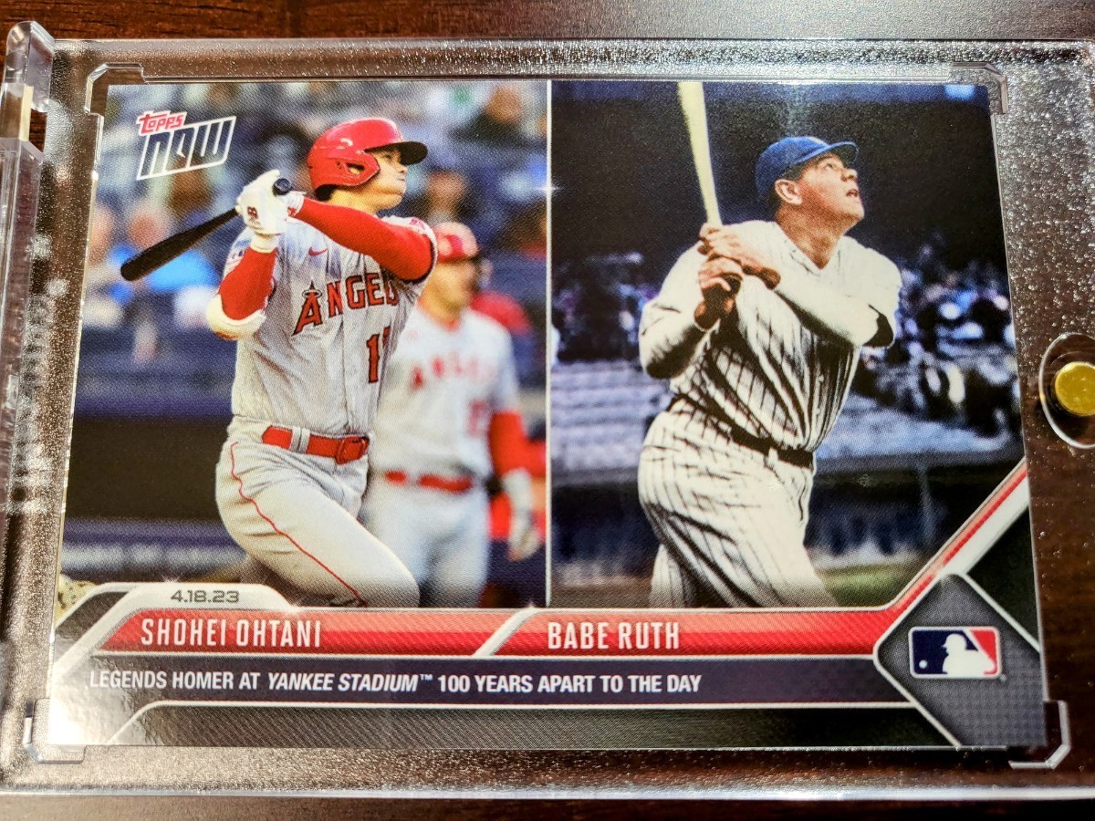 大谷翔平 × ベーブ・ルース Topps Now 2023 Ultrapro製3重梱包 Shohei