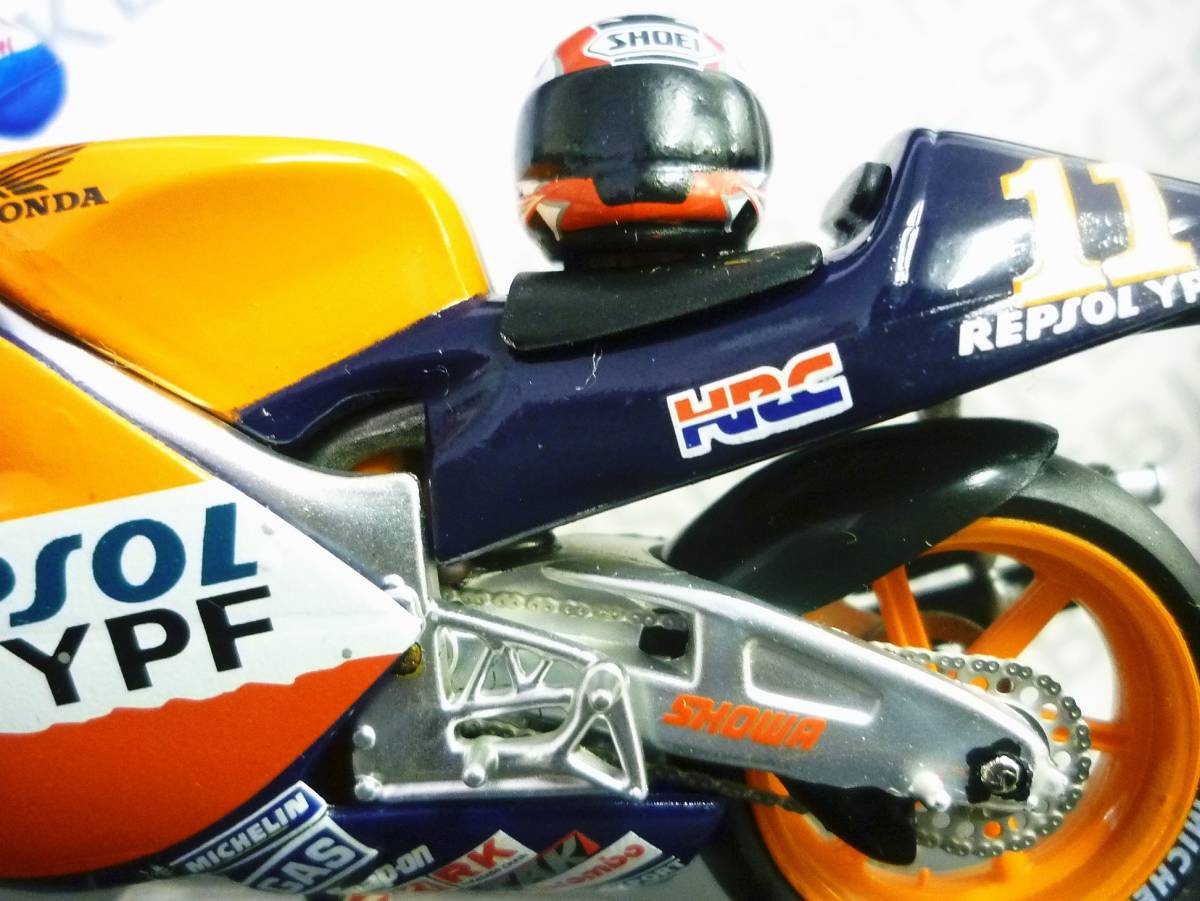  Ixo product 1/24 Honda NSR500. river .#11 helmet attaching HRC REPSOL HONDA YPF T.Ukawa NSR Repsol Honda 2001 WGP ixo