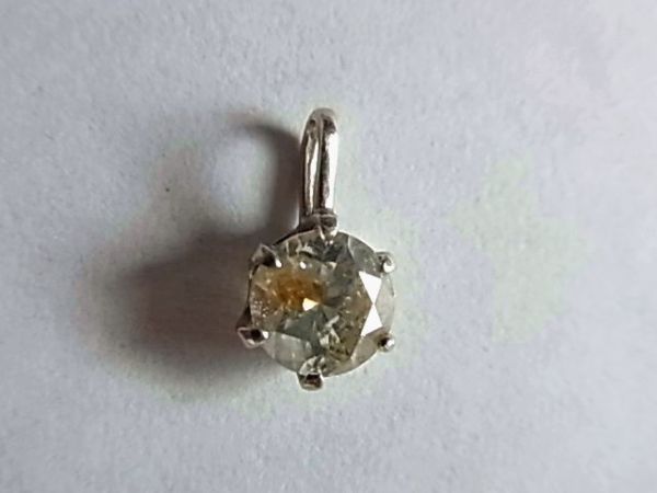 新品同様 美品 鑑定書プラチナPT900ダイヤモンド ペンダント1粒ダイヤ