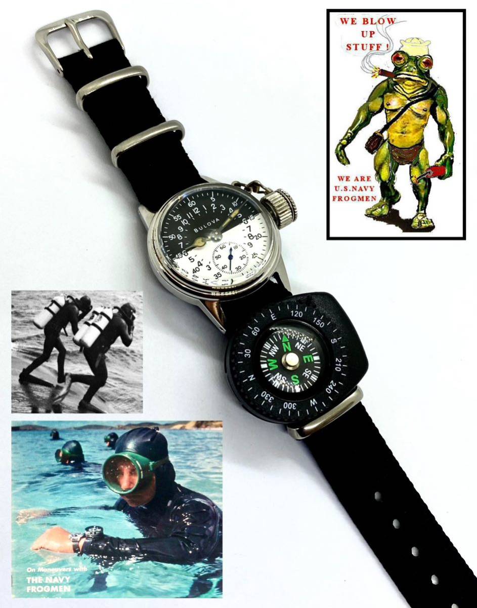 1929-40's☆ BULOVA ブローバ ☆10AE・24時間計 潜水艦乗務UDT5隊員用