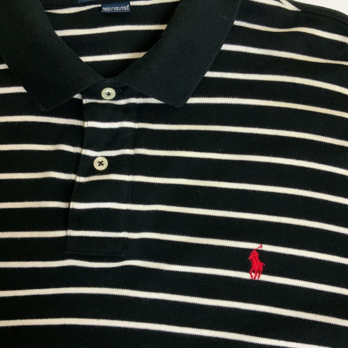 POLO BY RALPH LAUREN ポロバイラルフローレン半袖ポロシャツ黒ベースメンズXL