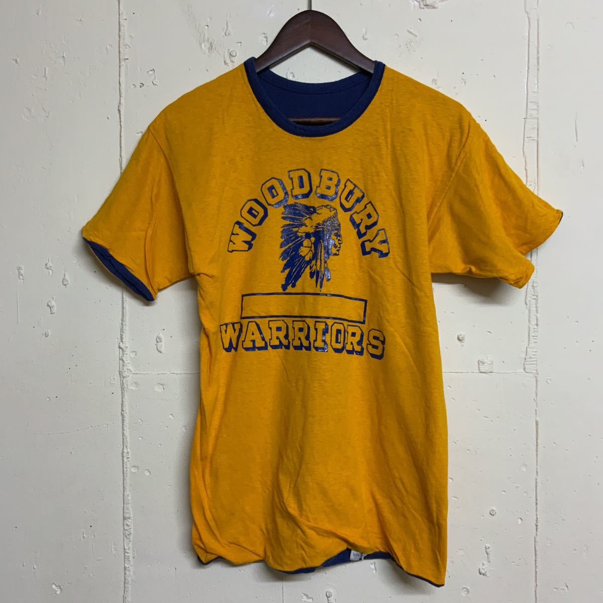 70sバータグチャンピオンChampion ビンテージリバーシブルTシャツインディアン70年代メンズＭ