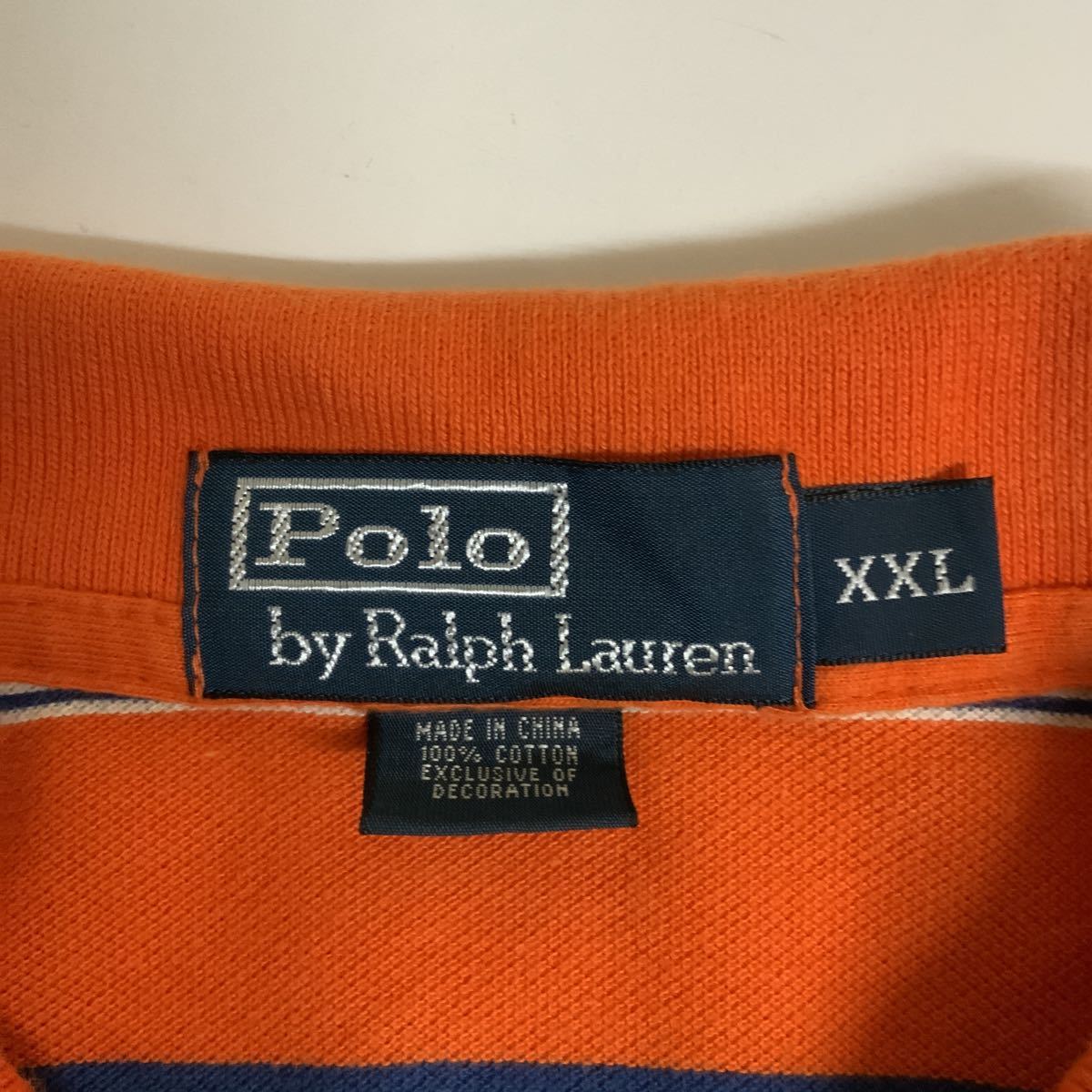 Polo by Ralph Lauren ポロバイラルフローレン半袖ポロシャツマルチボーダー柄メンズXXL古着_画像3