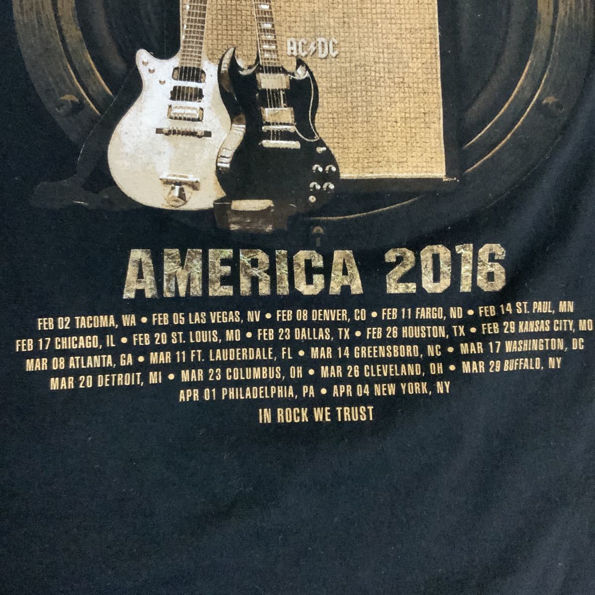 AC DC2016年ツアーTシャツバンドTシャツロックT古着メンズＭメキシコ製